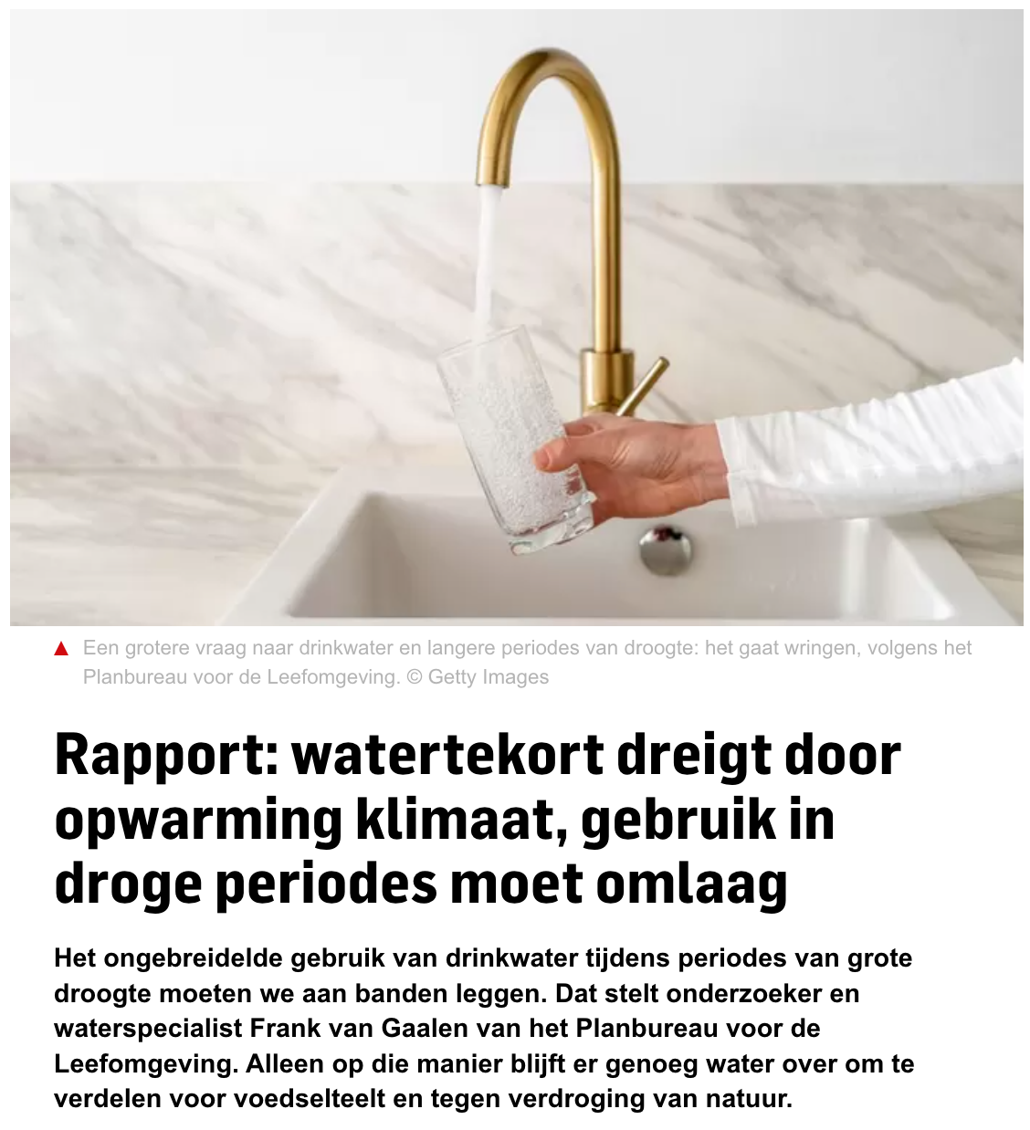 Water op rantsoen?