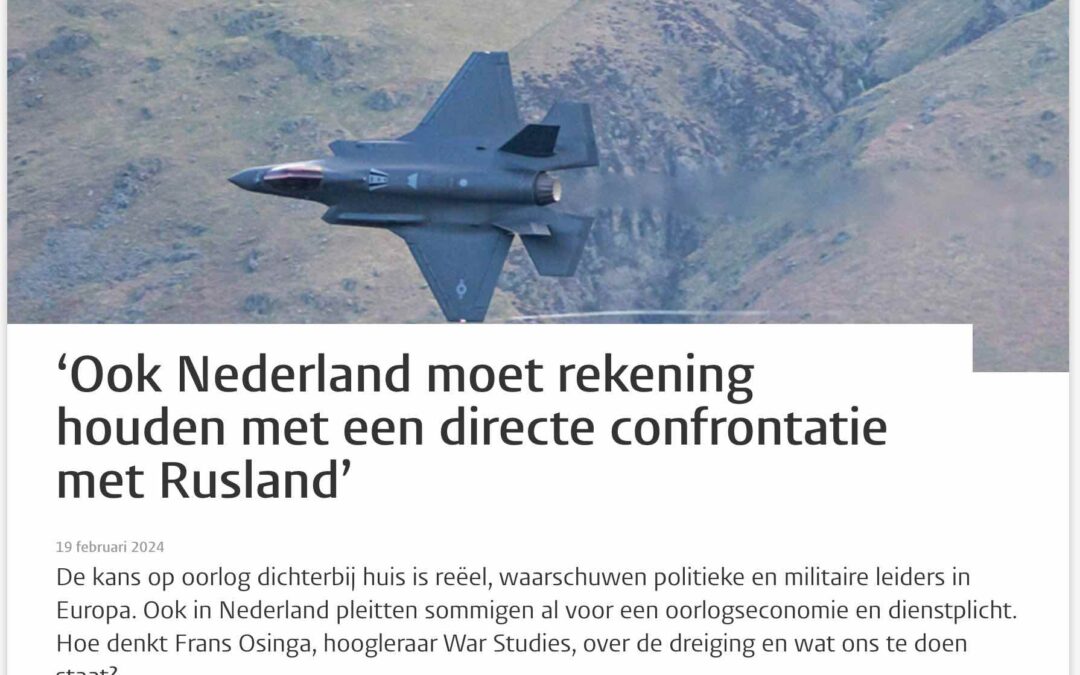 Nederland moet rekening houden met een directe confrontatie met Rusland